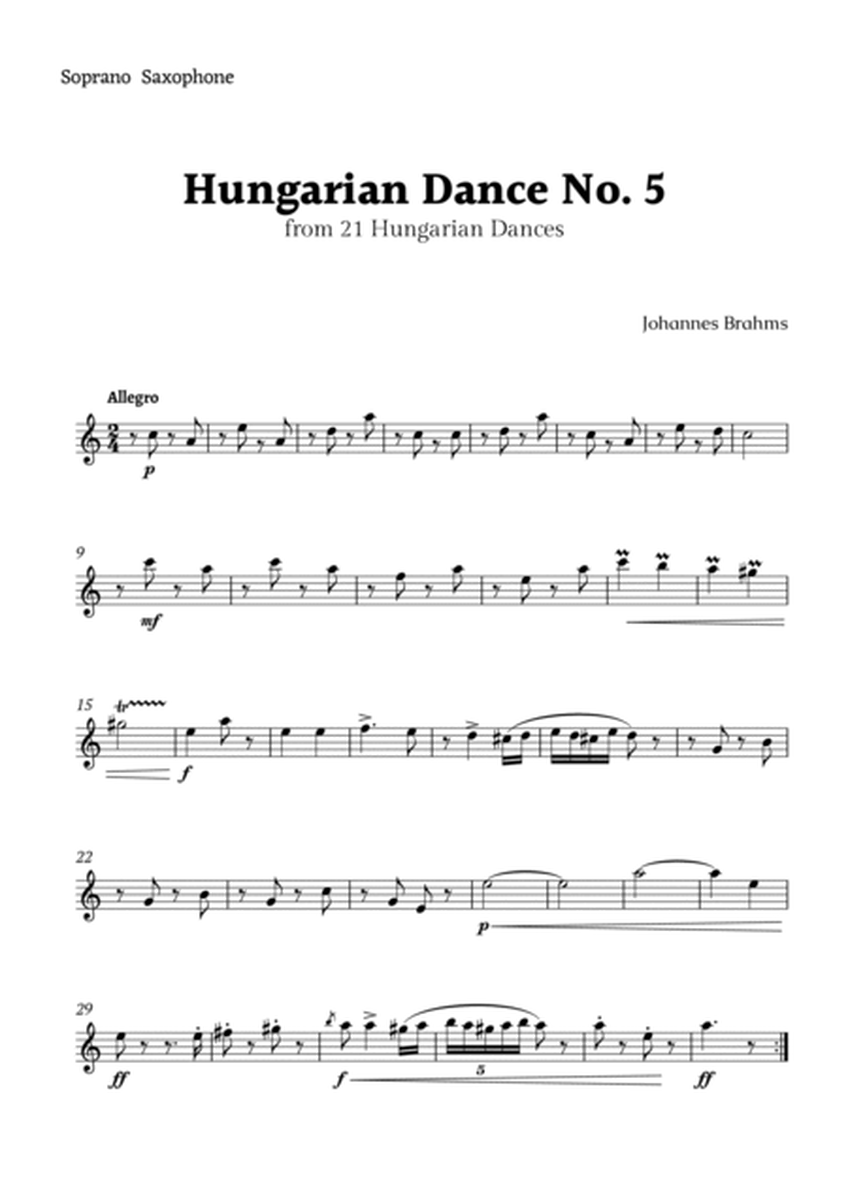 Hungarian Dance No. 5 by Brahms for Sax Trio image number null
