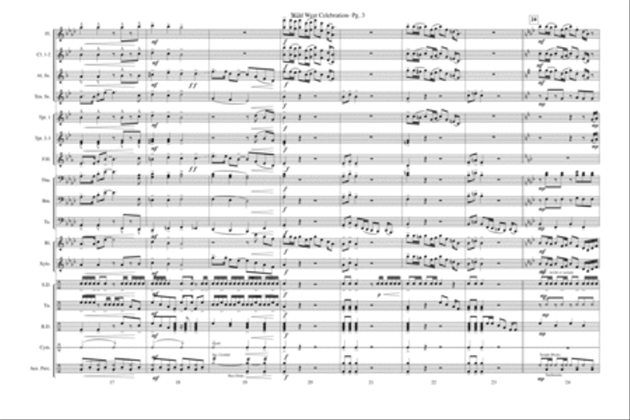 Wild West Celebration Marching Band scores gallery preview page 4