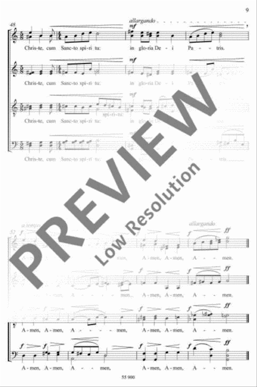 Missa brevis 4-Part scores gallery preview page 10