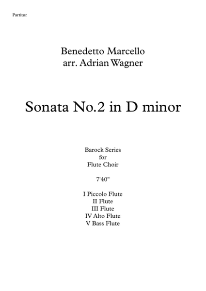 Sonata No.2 in D minor (Benedetto Marcello) Flute Choir arr. Adrian Wagner image number null