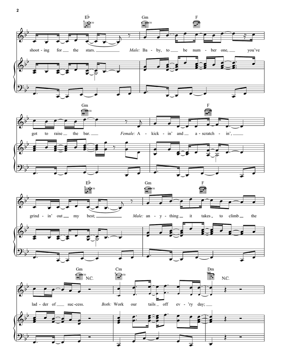 Bop To The Top (from High School Musical) Piano, Vocal, Guitar scores gallery preview page 2