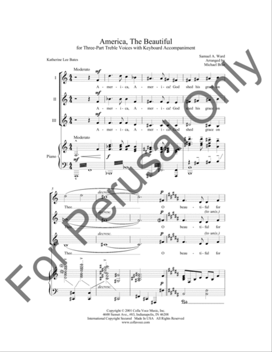 America The Beautiful SSA scores gallery preview page 2