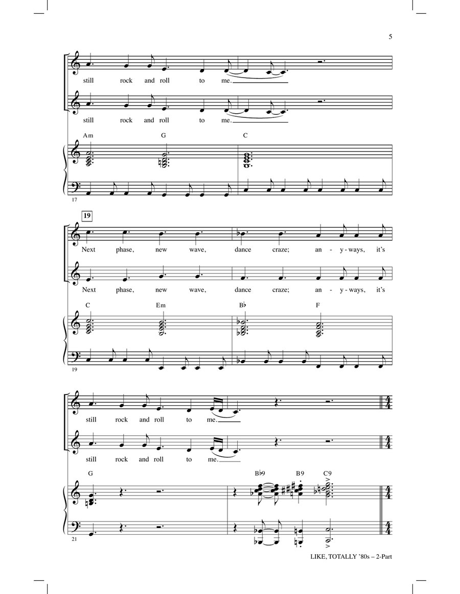 Like, Totally '80s (arr. Mark Brymer) 2-Part scores gallery preview page 4