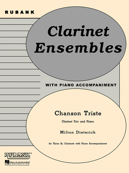 B Flat Clarinet Trios With Piano - Chanson Triste