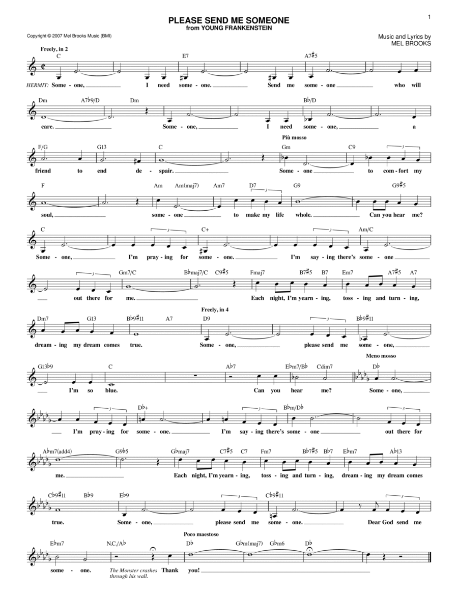 Please Send Me Someone Piano scores gallery preview page 1