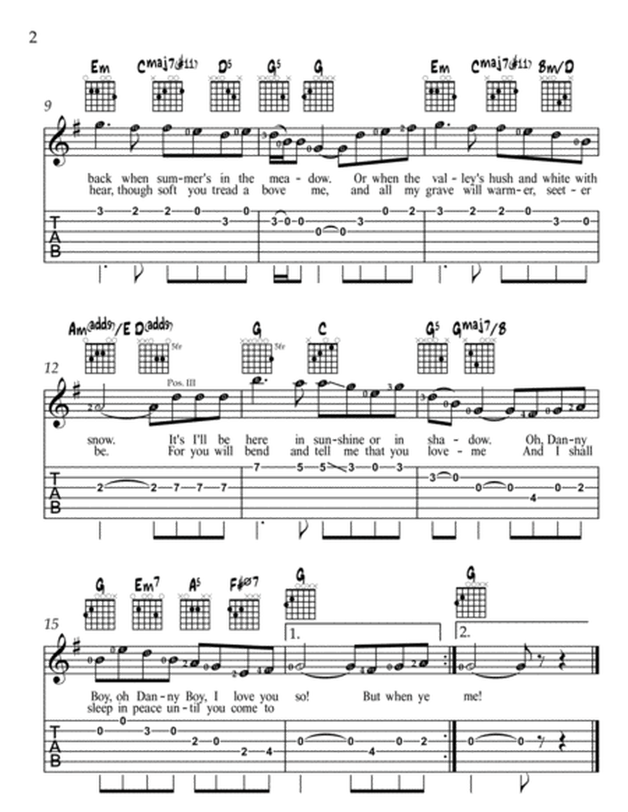 Danny Boy (Tablature + Sheet Music) image number null