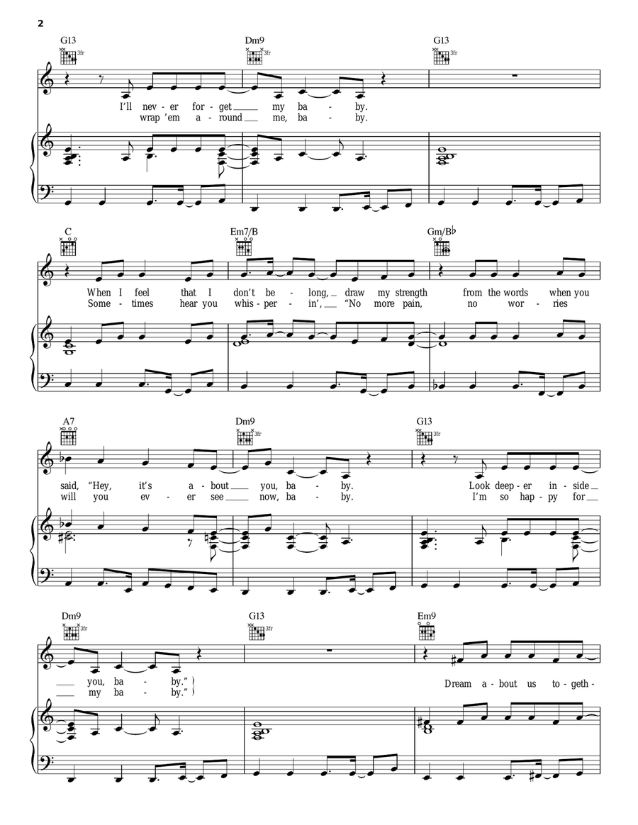 Together Again Together Again Piano, Vocal, Guitar scores gallery preview page 2