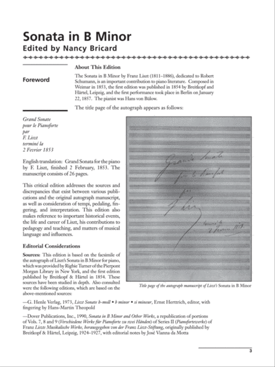 Liszt -- Sonata in B Minor Piano Solo scores gallery preview page 2
