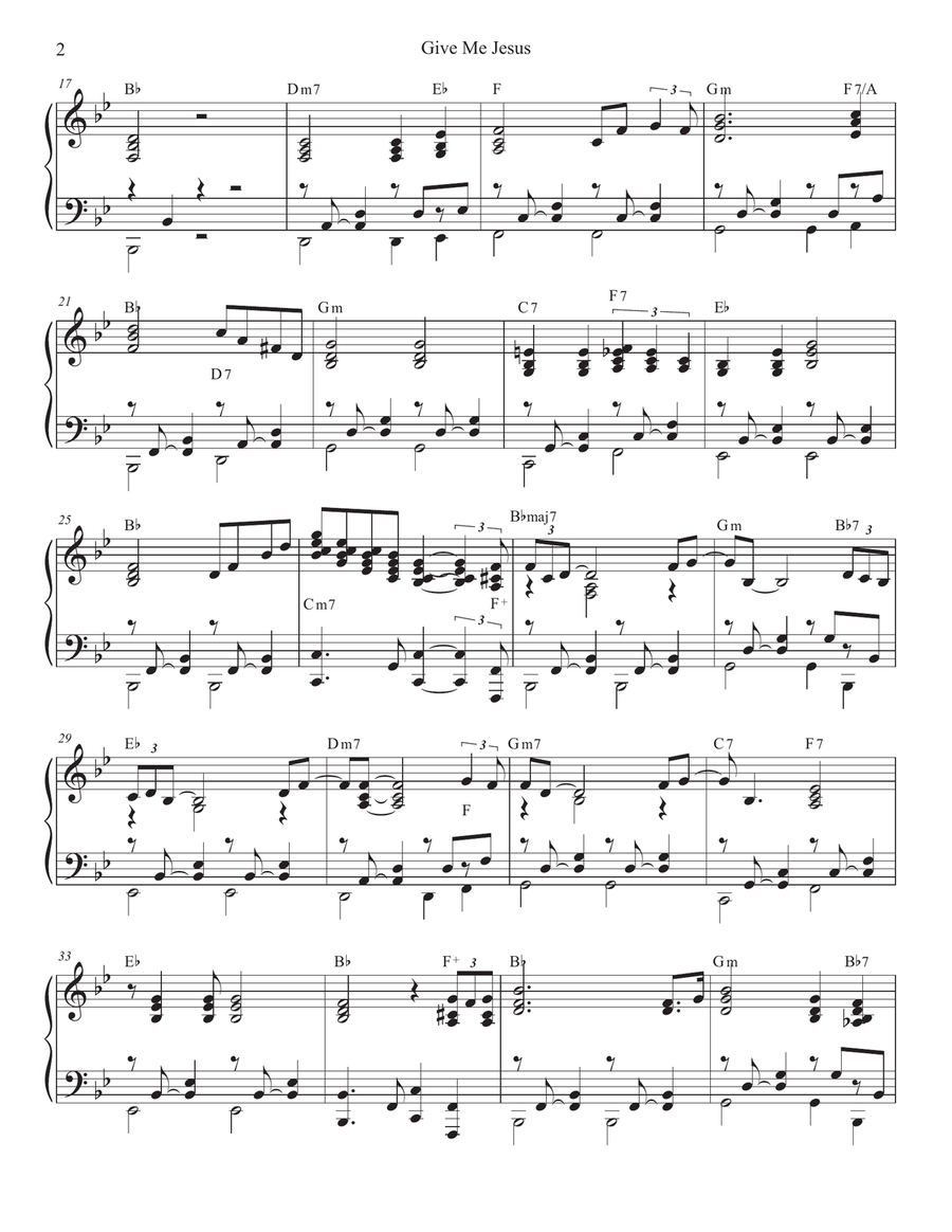 Give Me Jesus (Viola solo and Piano) Piano scores gallery preview page 5