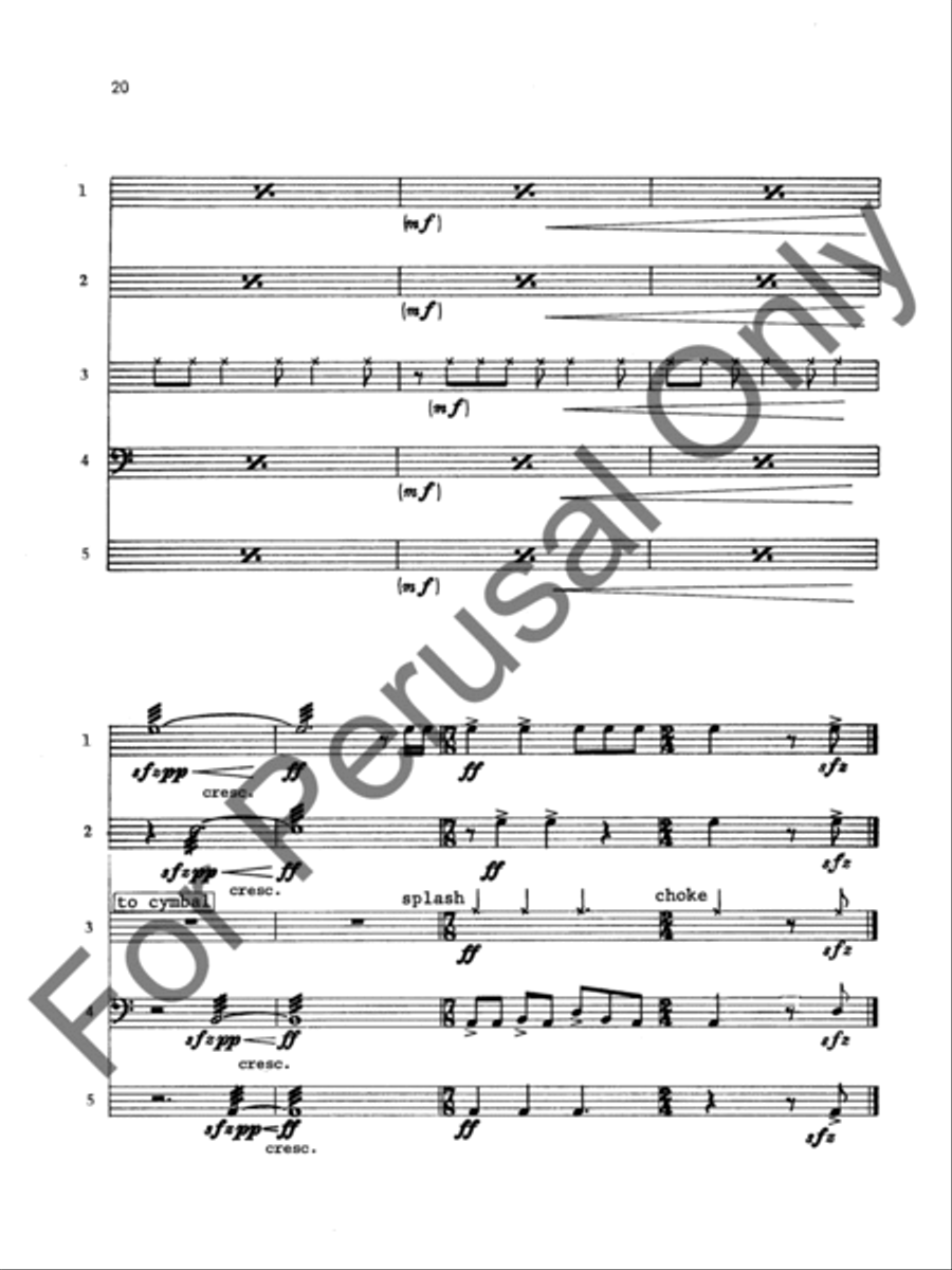 Blue Rhythm Quintet Percussion scores gallery preview page 20