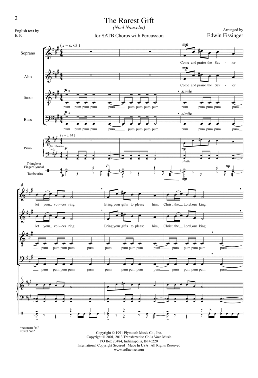 The Rarest Gift 4-Part scores gallery preview page 1