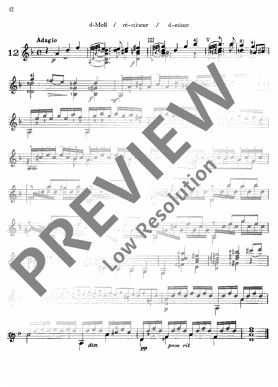 Preludes Classical Guitar scores gallery preview page 13