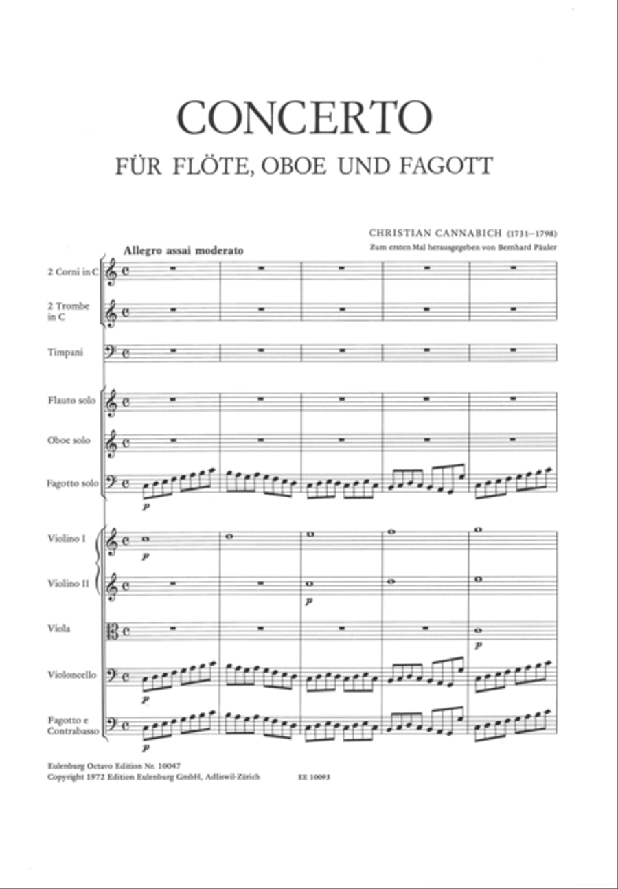 Concerto for flute, oboe and bassoon Chamber Orchestra scores gallery preview page 2