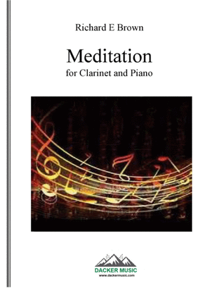 Book cover for Meditation for Clarinet and Piano