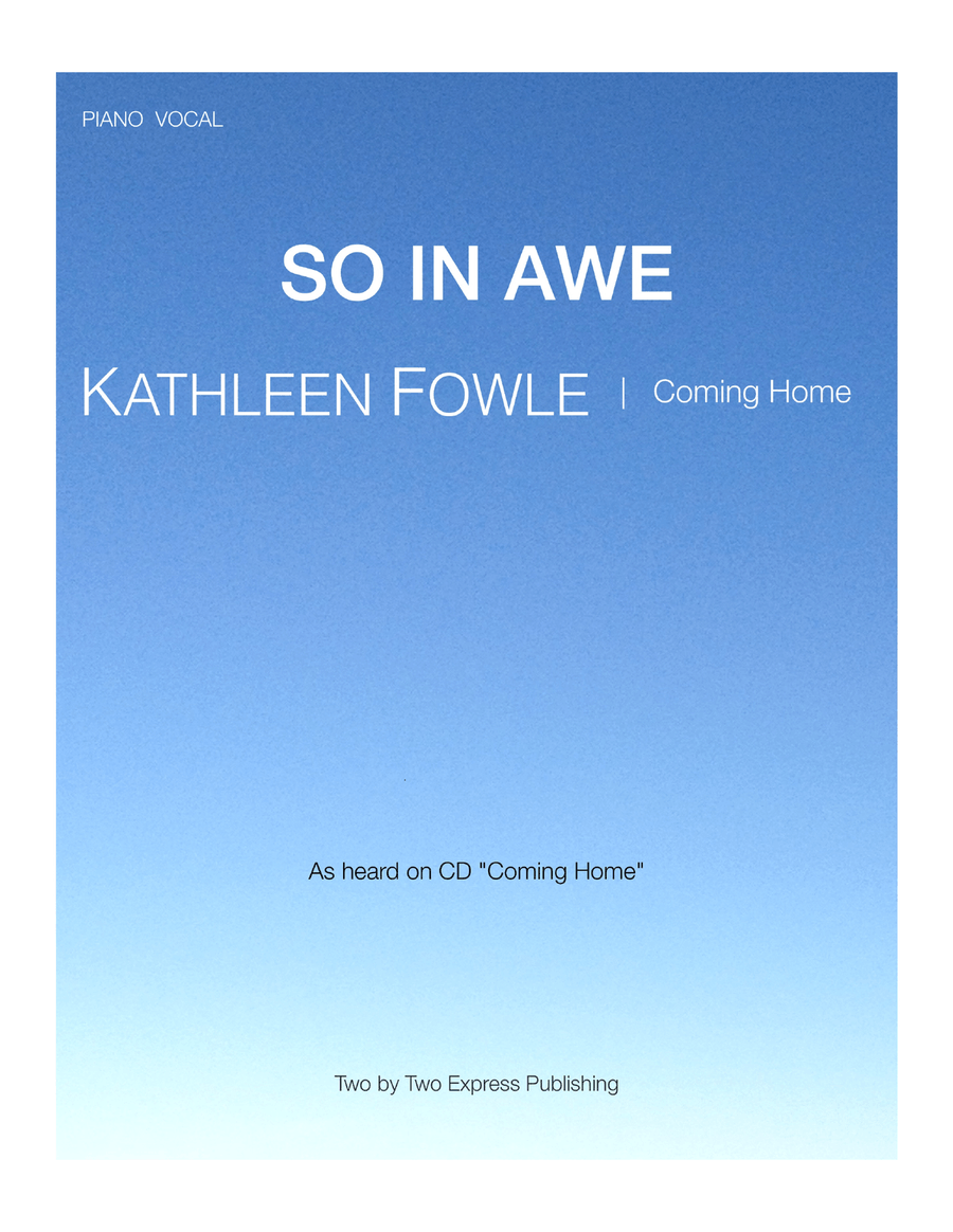 SO IN AWE Piano, Vocal scores gallery preview page 1