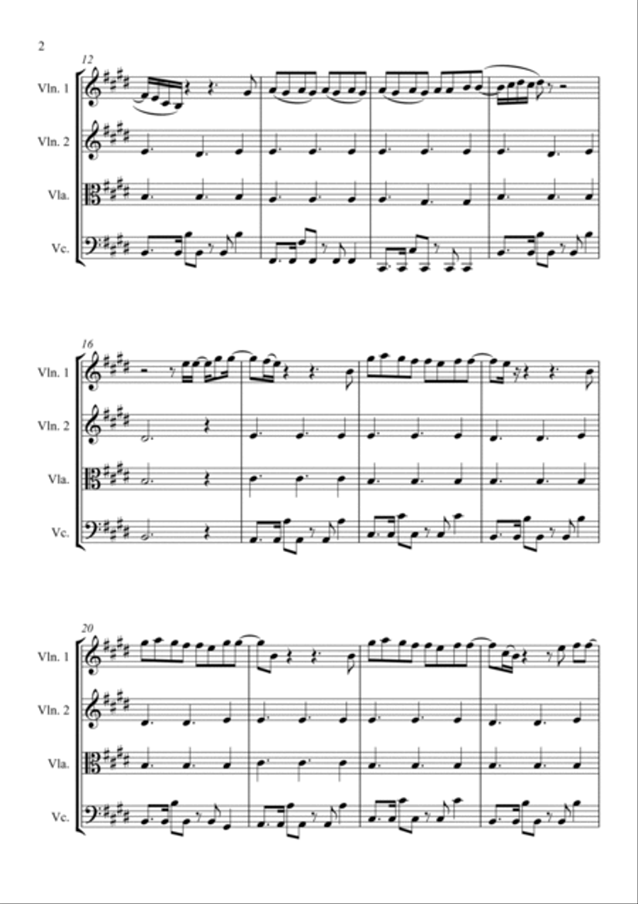 Forget Me String Quartet scores gallery preview page 2
