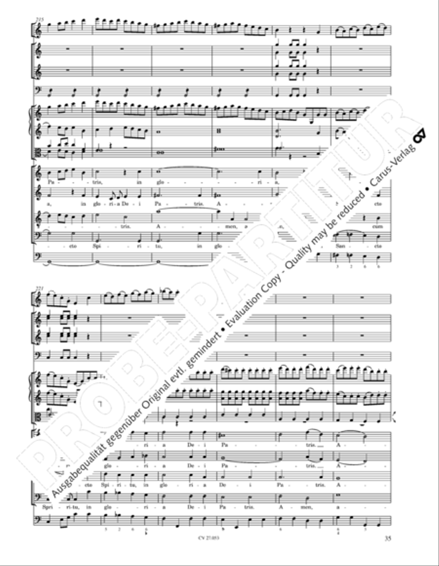Creation Mass in A-major after Joseph Haydn (Schopfungsmesse in A nach Joseph Haydn) 4-Part scores gallery preview page 36