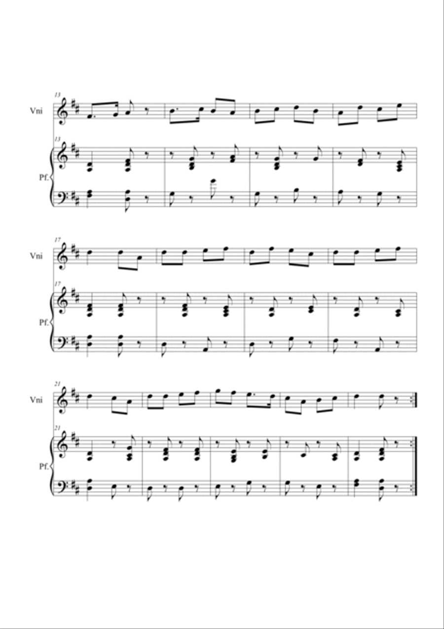 Yankee Doodle. Violin and piano Violin Solo scores gallery preview page 2