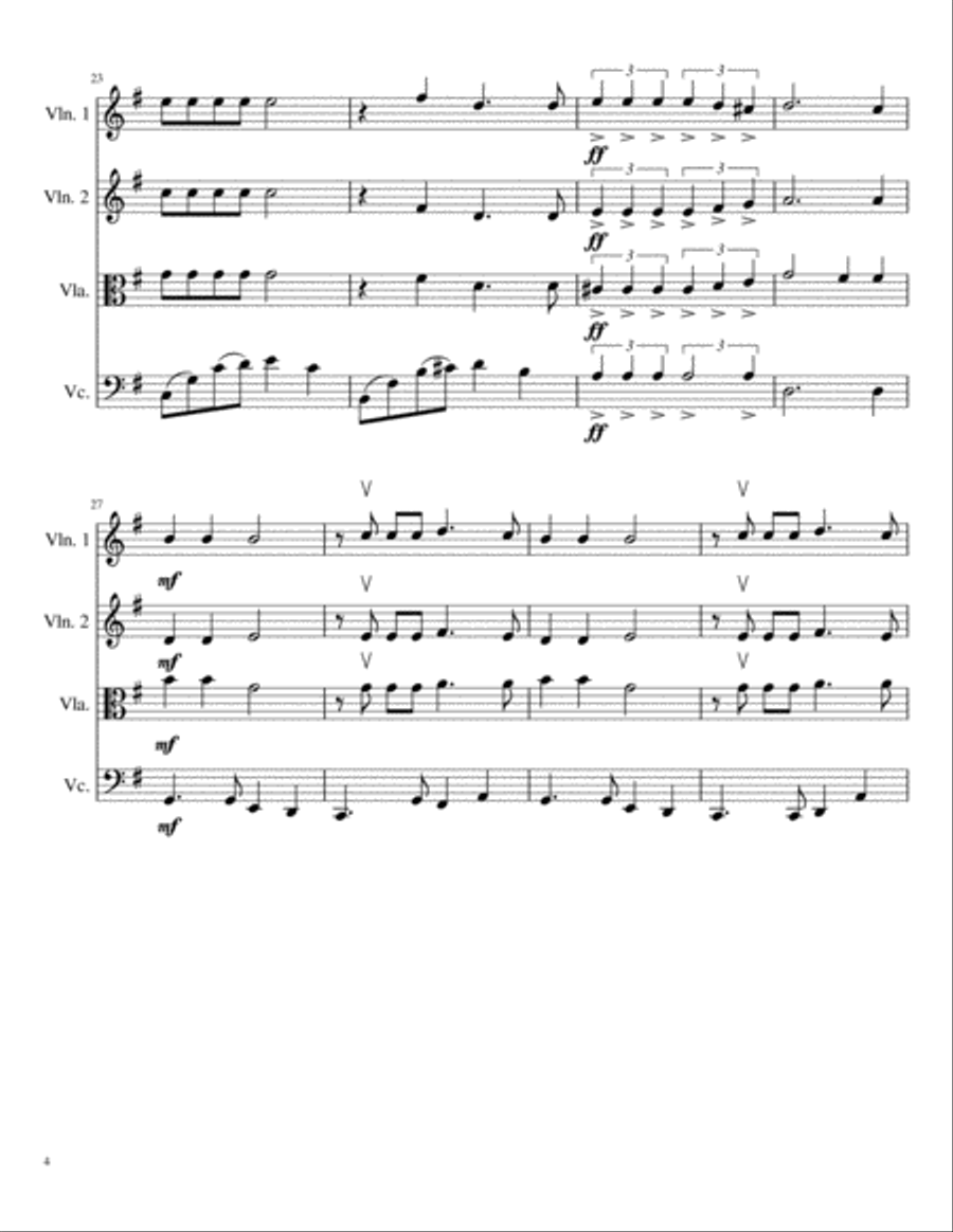 All I Have To Do Is Dream String Quartet scores gallery preview page 4