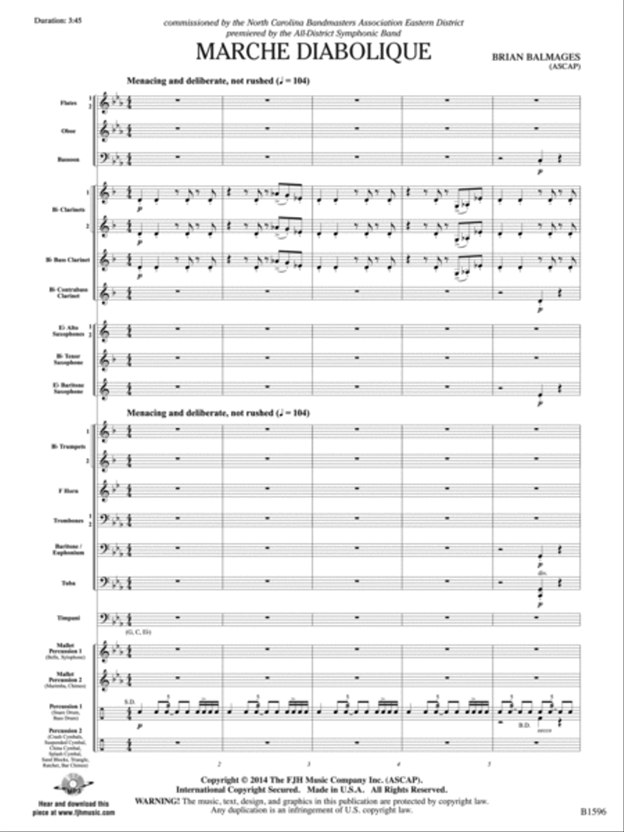 Marche Diabolique: Score Concert Band scores gallery preview page 3