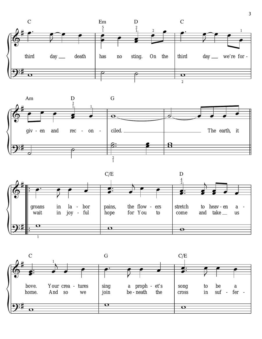 On The Third Day On The Third Day Easy Piano scores gallery preview page 3