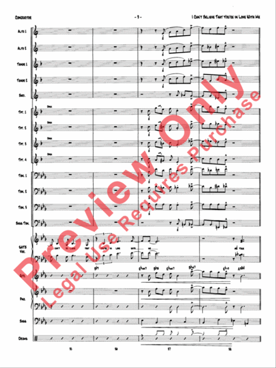 I Can't Believe That You're in Love with Me (score only) Jazz Ensemble scores gallery preview page 12