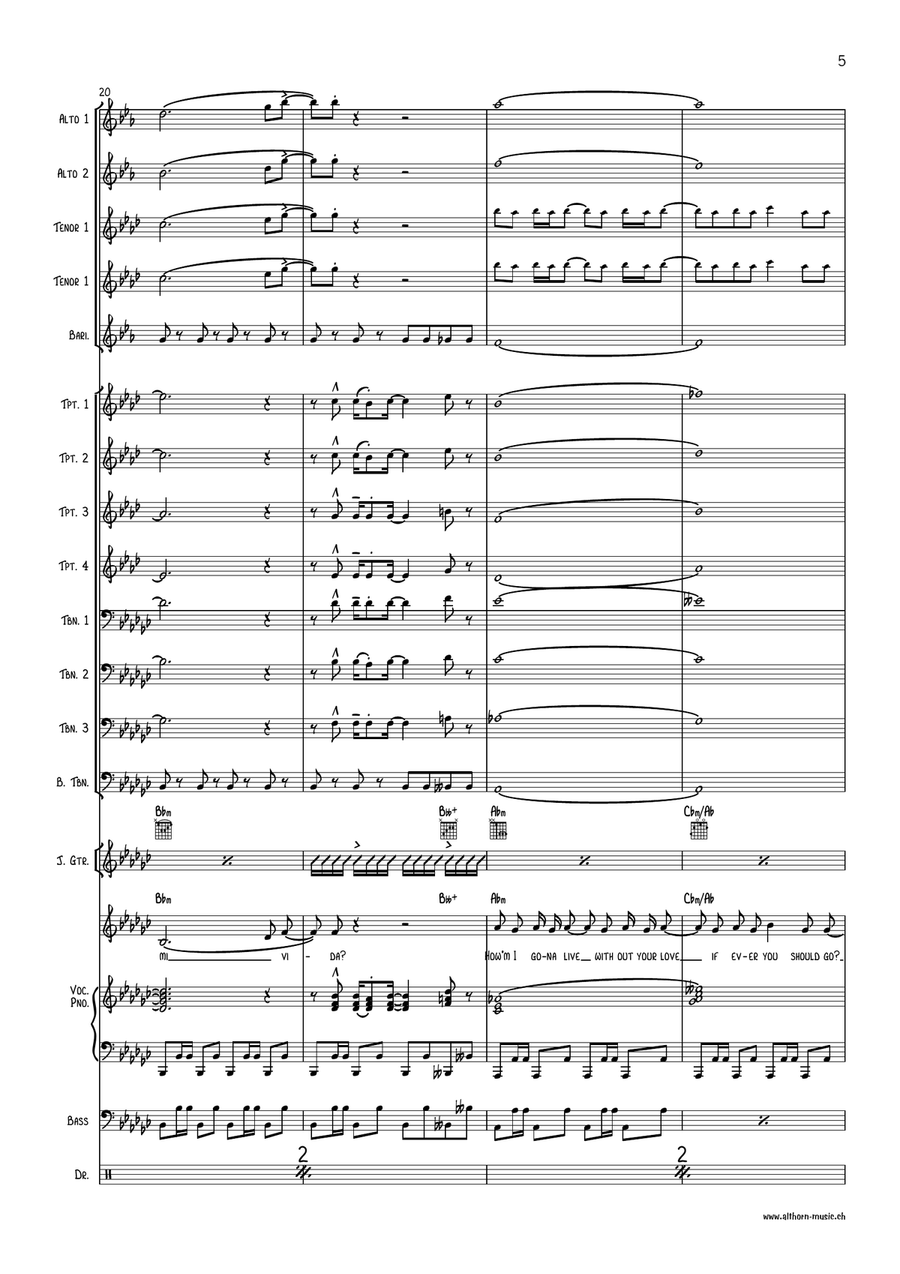Que Sera Mi Vida Que Sera Mi Vida Jazz Ensemble scores gallery preview page 5