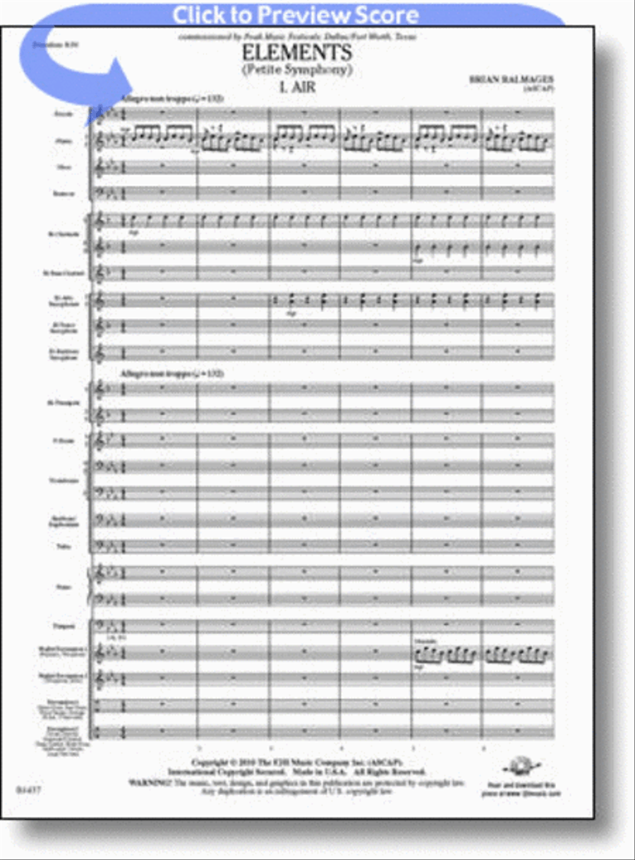 Elements Concert Band scores gallery preview page 1