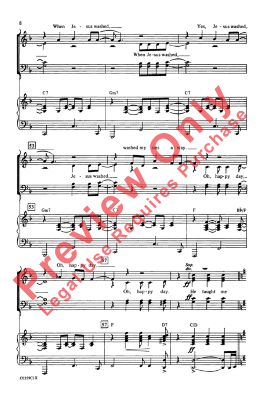 Oh, Happy Day Oh, Happy Day 4-Part scores gallery preview page 8