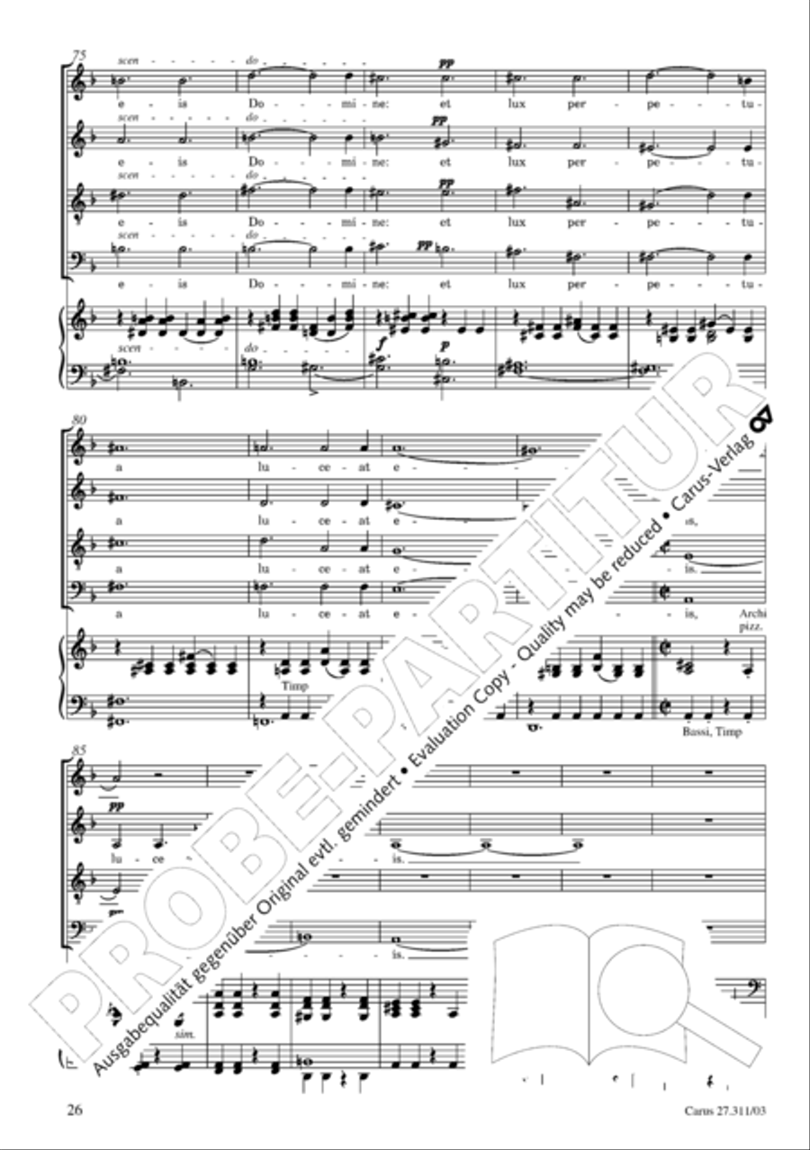 Requiem - church version (Requiem. Fassung mit kleinem Orchester) 4-Part scores gallery preview page 27