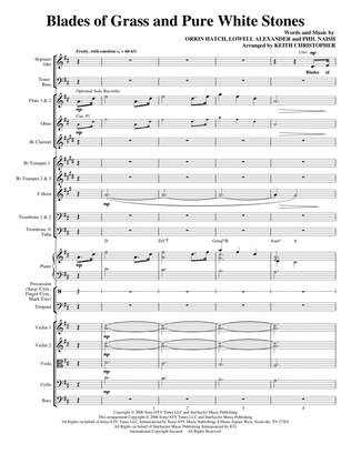 Blades Of Grass And Pure White Stones - Full Score