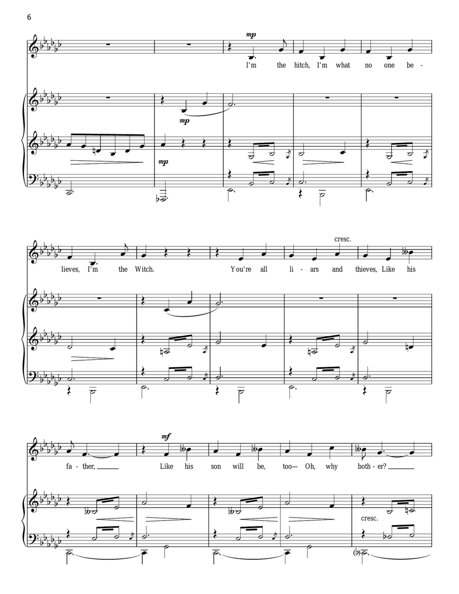 Last Midnight (from Into The Woods) Piano, Vocal scores gallery preview page 6