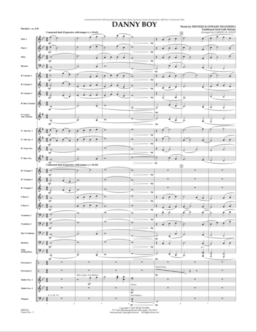 Danny Boy - Full Score Concert Band scores gallery preview page 3