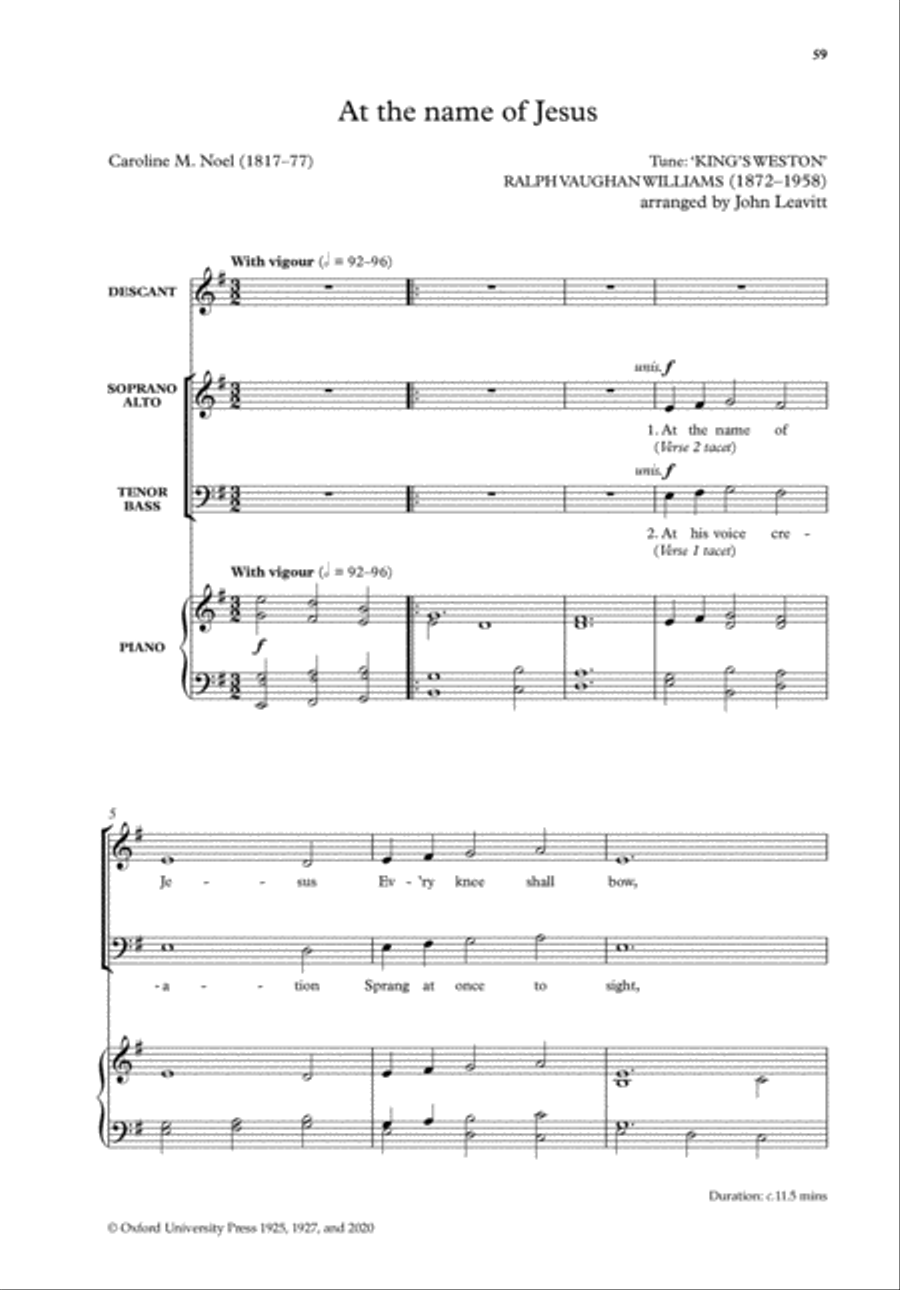 Vaughan Williams for Choirs 1 4-Part scores gallery preview page 16