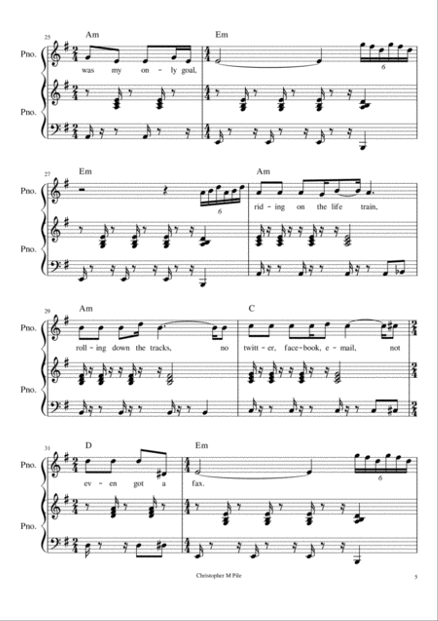 Life Train Voice scores gallery preview page 5