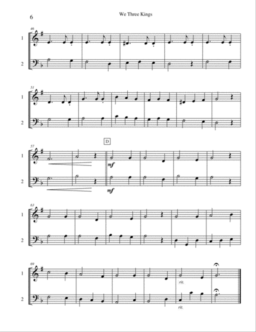 Seven Christmas Duets Brass Ensemble scores gallery preview page 6