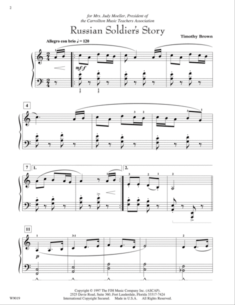 Russian Soldier's Story Russian Soldier's Story Piano Solo scores gallery preview page 2