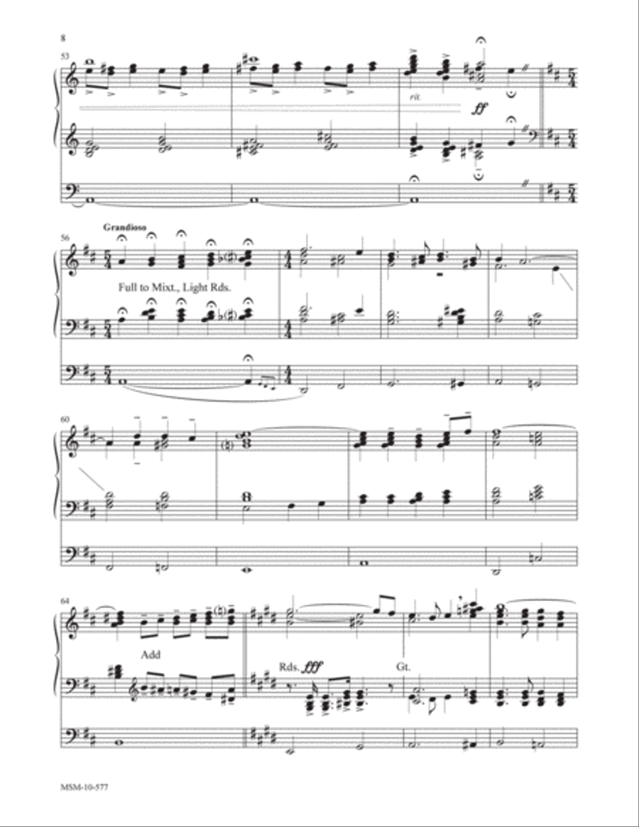 How Great Thou Art Three Hymns for Organ Organ Solo scores gallery preview page 6