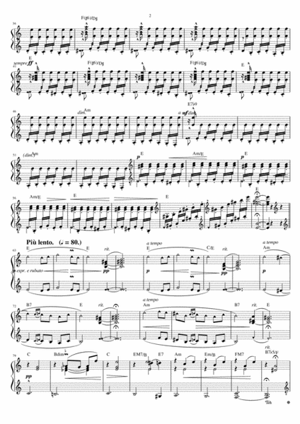 Albeniz - Asturias - Leyenda (Part no.5 from "Spanish suite") - arr. for G-clef piano/harp (GCP/GCH) image number null