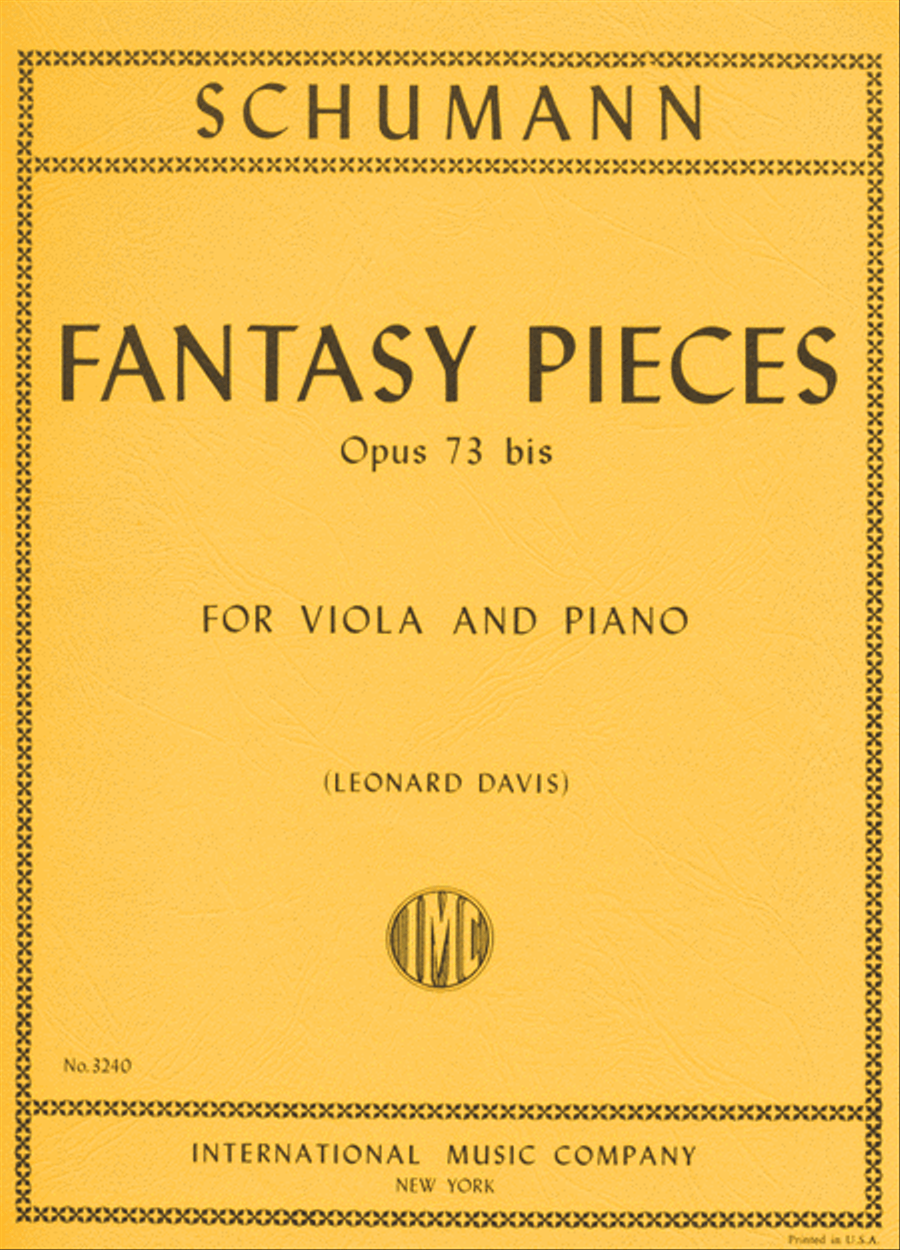 Fantasy Pieces, Opus 73 Fantasy Pieces, Opus 73 Piano Accompaniment scores gallery preview page 1