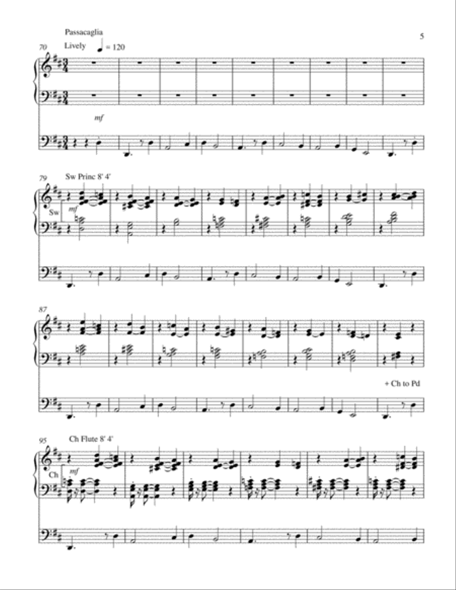 Fantasy and Passacaglia on Ein Feste Burg (A Mighty Fortress) Organ Solo scores gallery preview page 5