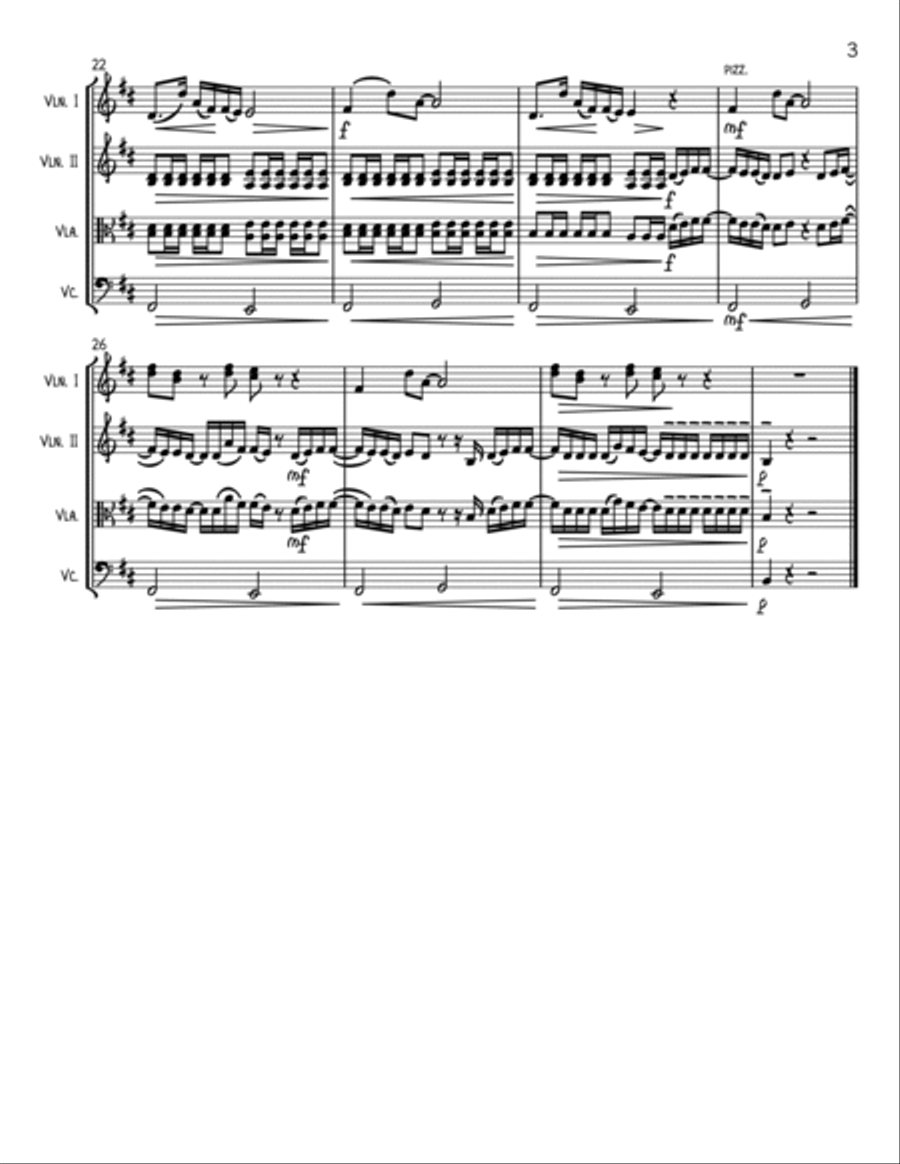All Of The Lights String Trio scores gallery preview page 3