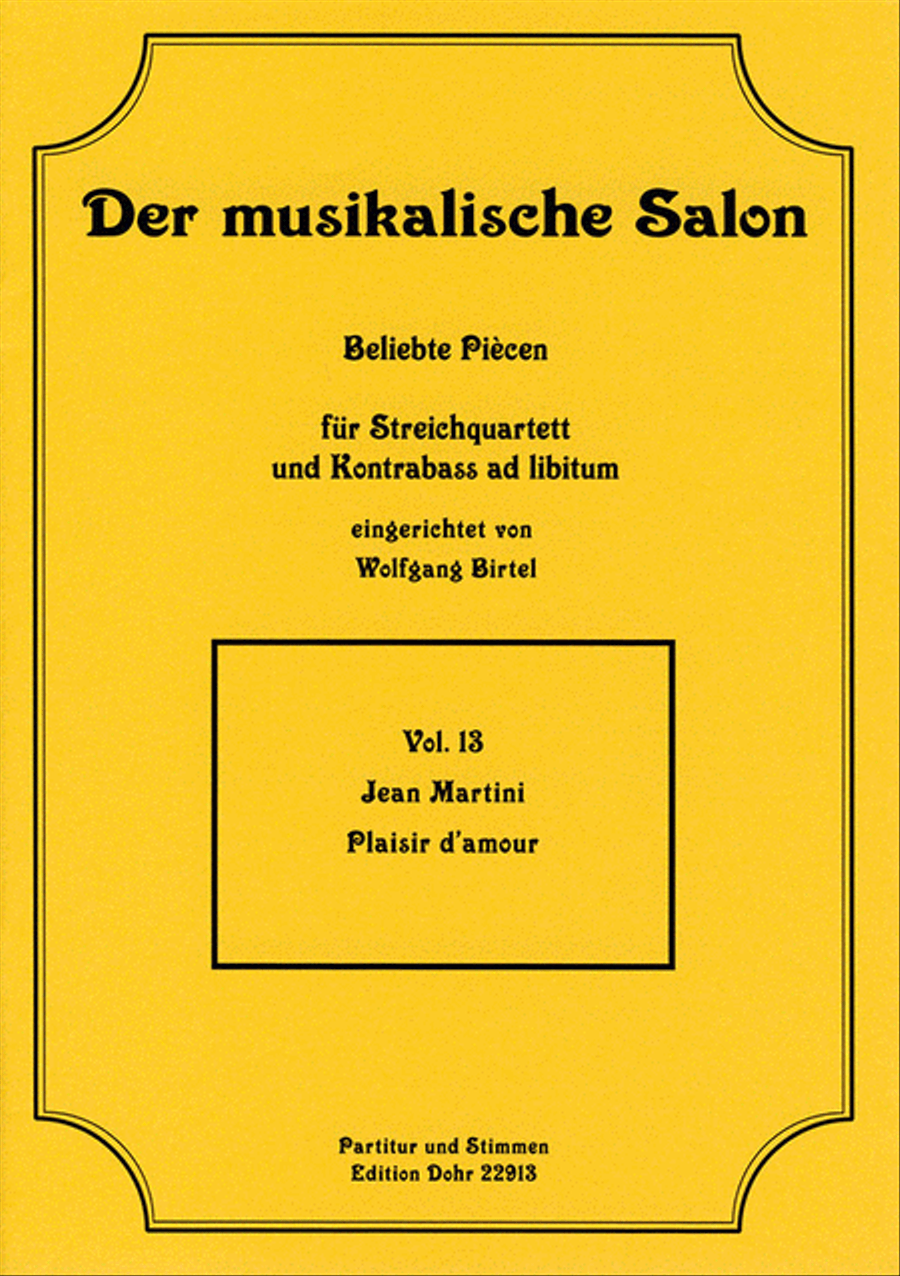 Plaisir d'amour (für Streichquartett) String Quartet scores gallery preview page 1