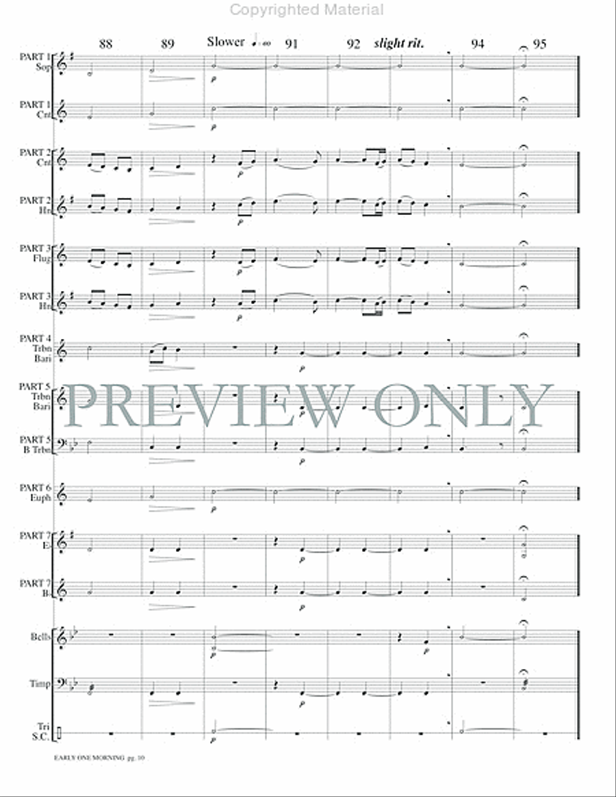 Early One Morning Concert Band scores gallery preview page 12
