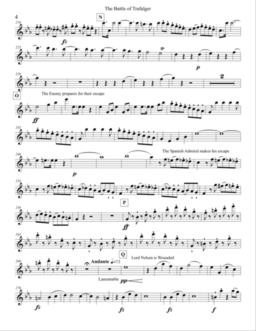 Battle of Trafalgar (parts) Woodwind Ensemble scores gallery preview page 4