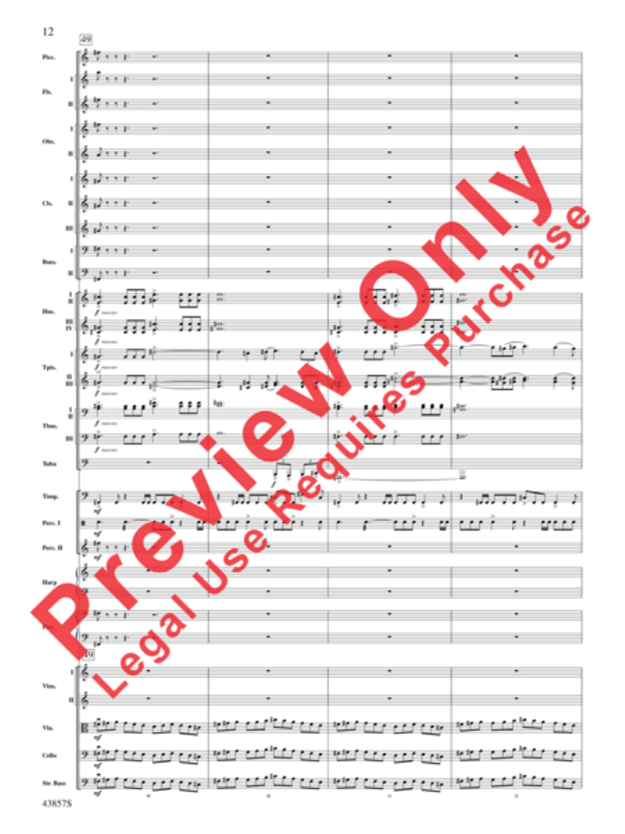 Unconquered Full Orchestra scores gallery preview page 13