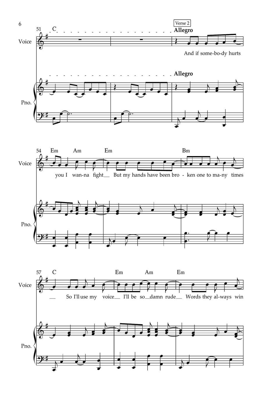 Another Love Piano, Vocal, Guitar scores gallery preview page 6