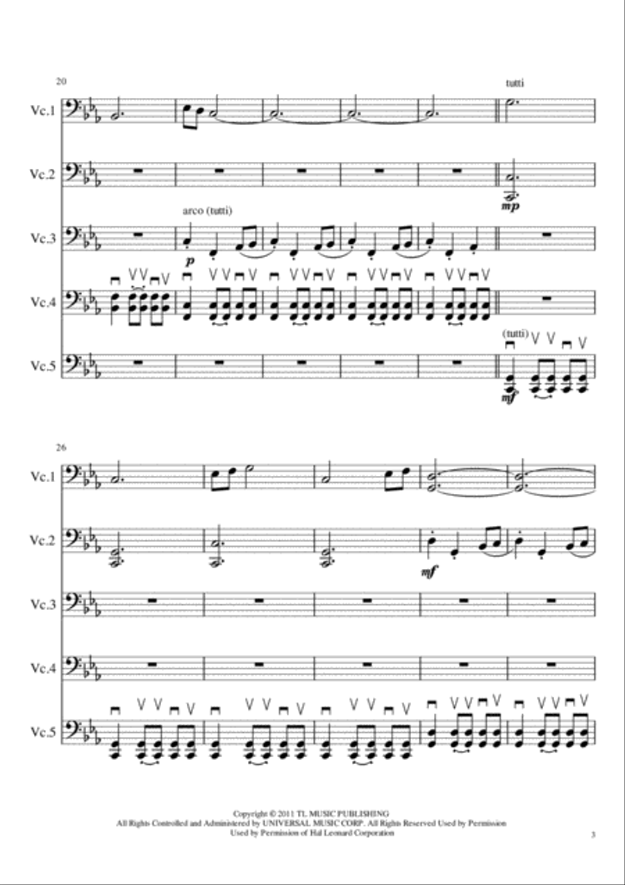 Game Of Thrones Cello Solo scores gallery preview page 3