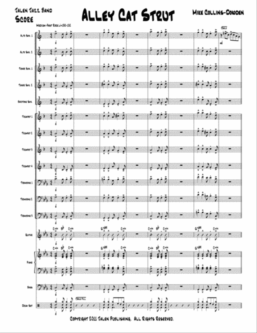 Alley Cat Strut Jazz Ensemble scores gallery preview page 2