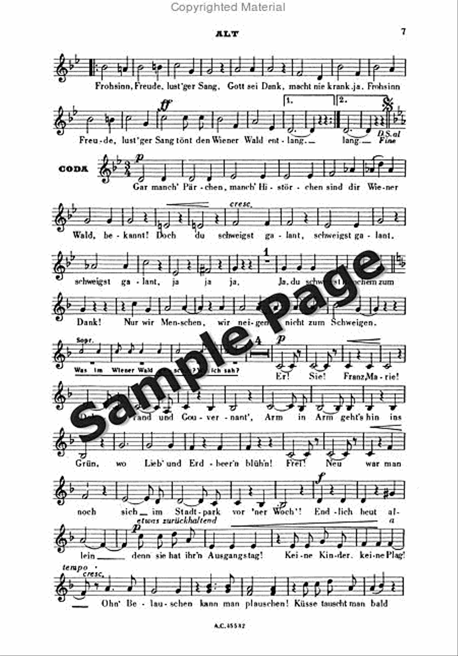 Wiener Wald Op. 325 Wiener Wald Op. 325 Choir scores gallery preview page 8